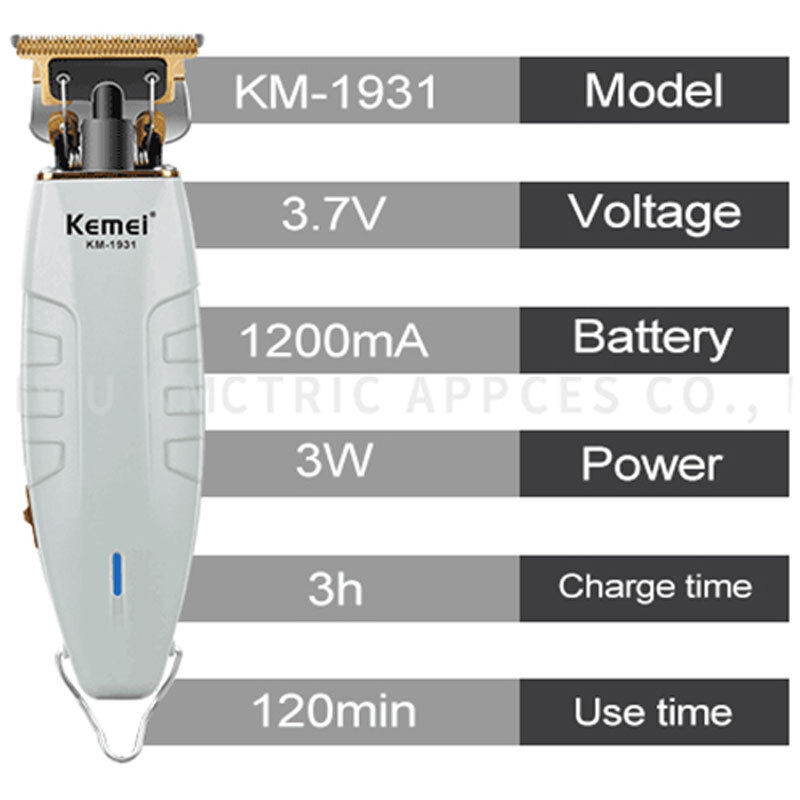 Kemei Hair Clippers Cordless Trimmer Electric Shaver Cutting Beard Barber 1931