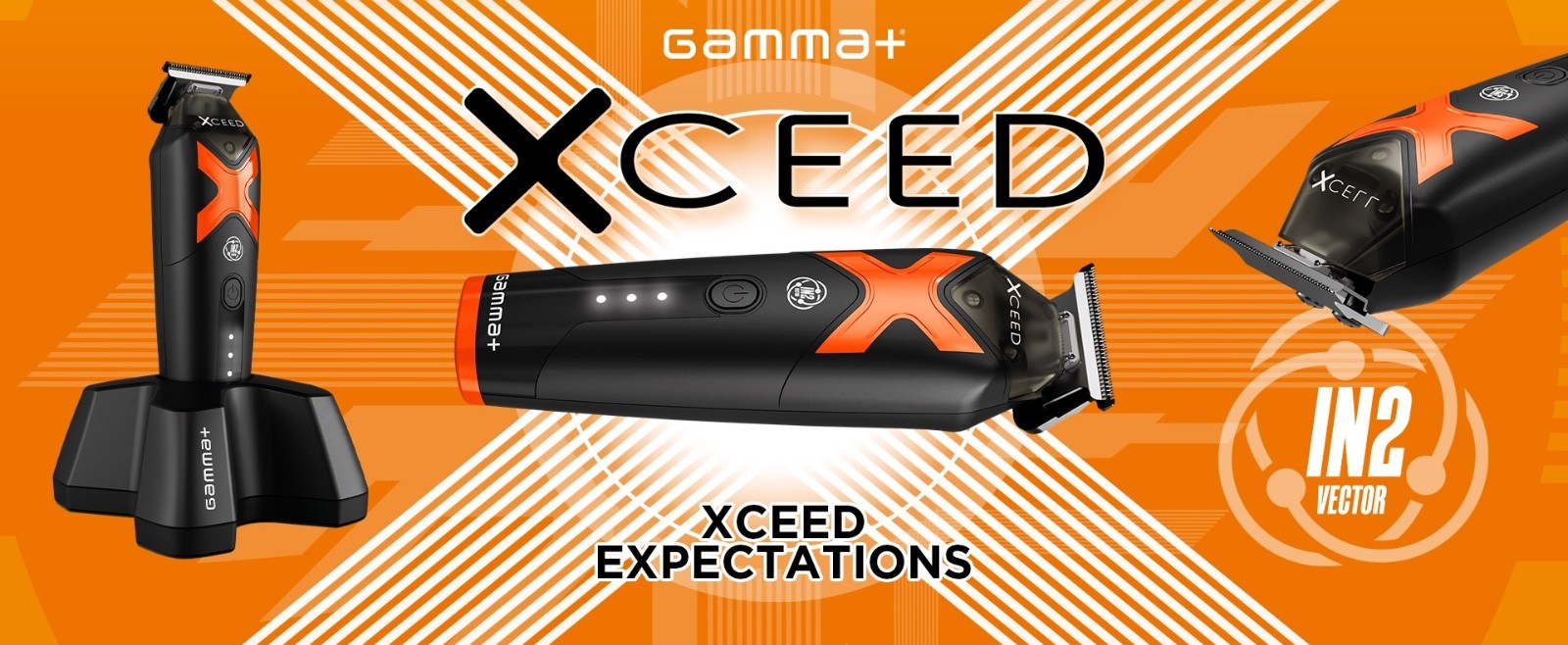 Gamma XCEED IN2 Vector Motor Cordless Trimmer Black – NEW | GP418B
