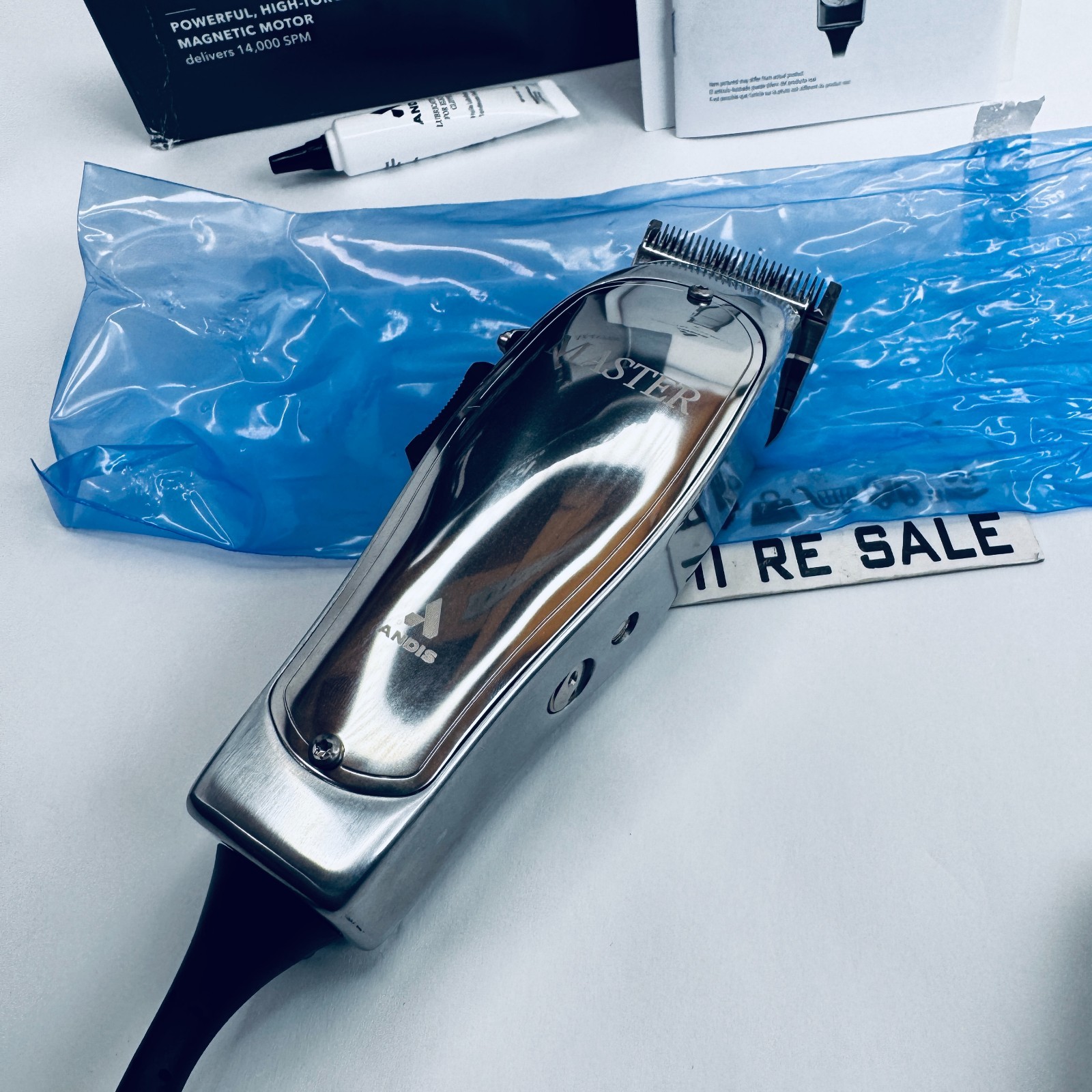 Andis 01815 Master Adjustable Blade Hair Clipper, 14000 SPM, Silver