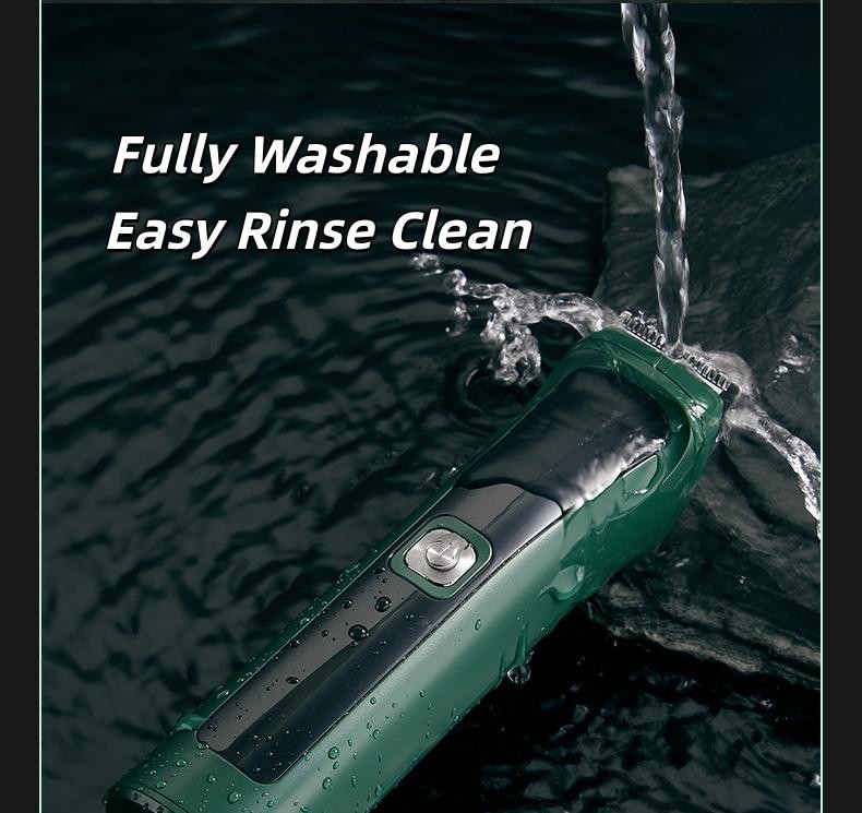 6-in-1 Cordless Hair Trimmer with LED Display, Quiet Clippers for Men, Washable