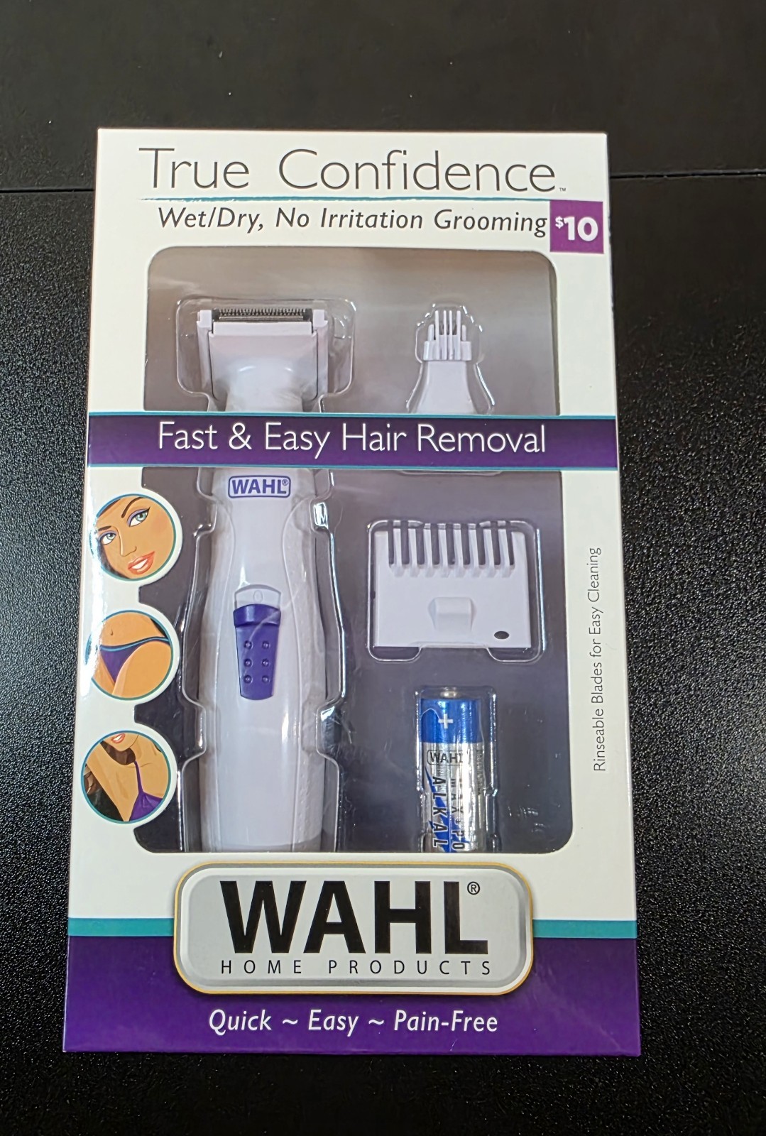 NIB Wahl True Confidence Wet/Dry No Irritation Grooming Fast Easy Hair Removal