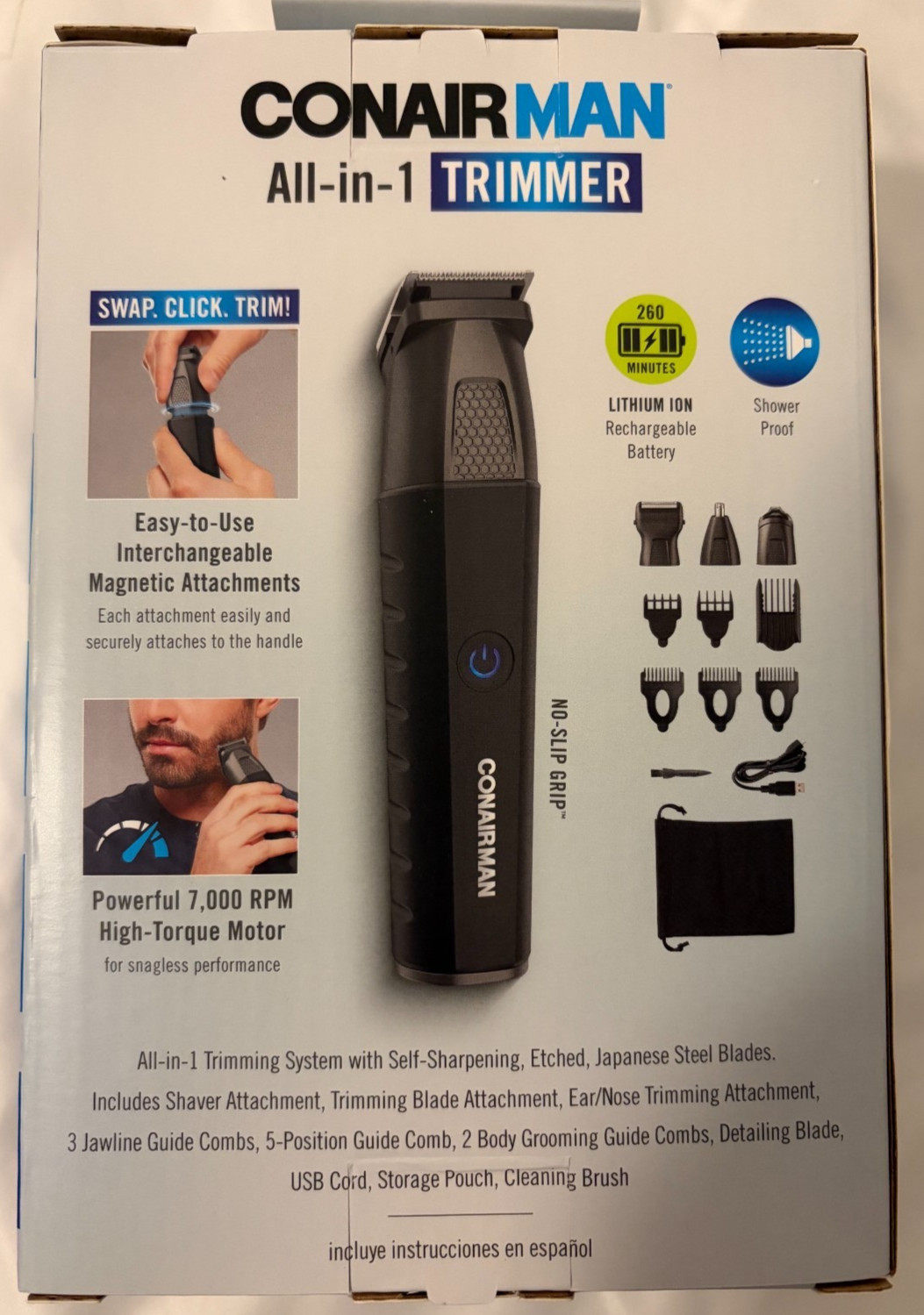 ConairMAN 14pc Waterproof Trimmer + FREE Scotch Porter Beard Wash Balm NEW