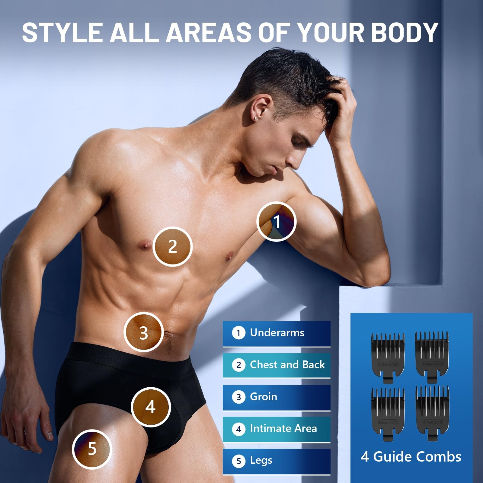 Electric Body Hair Trimmer – Manscape Ball Trimmer, Groin Hair Trimmer for Me…