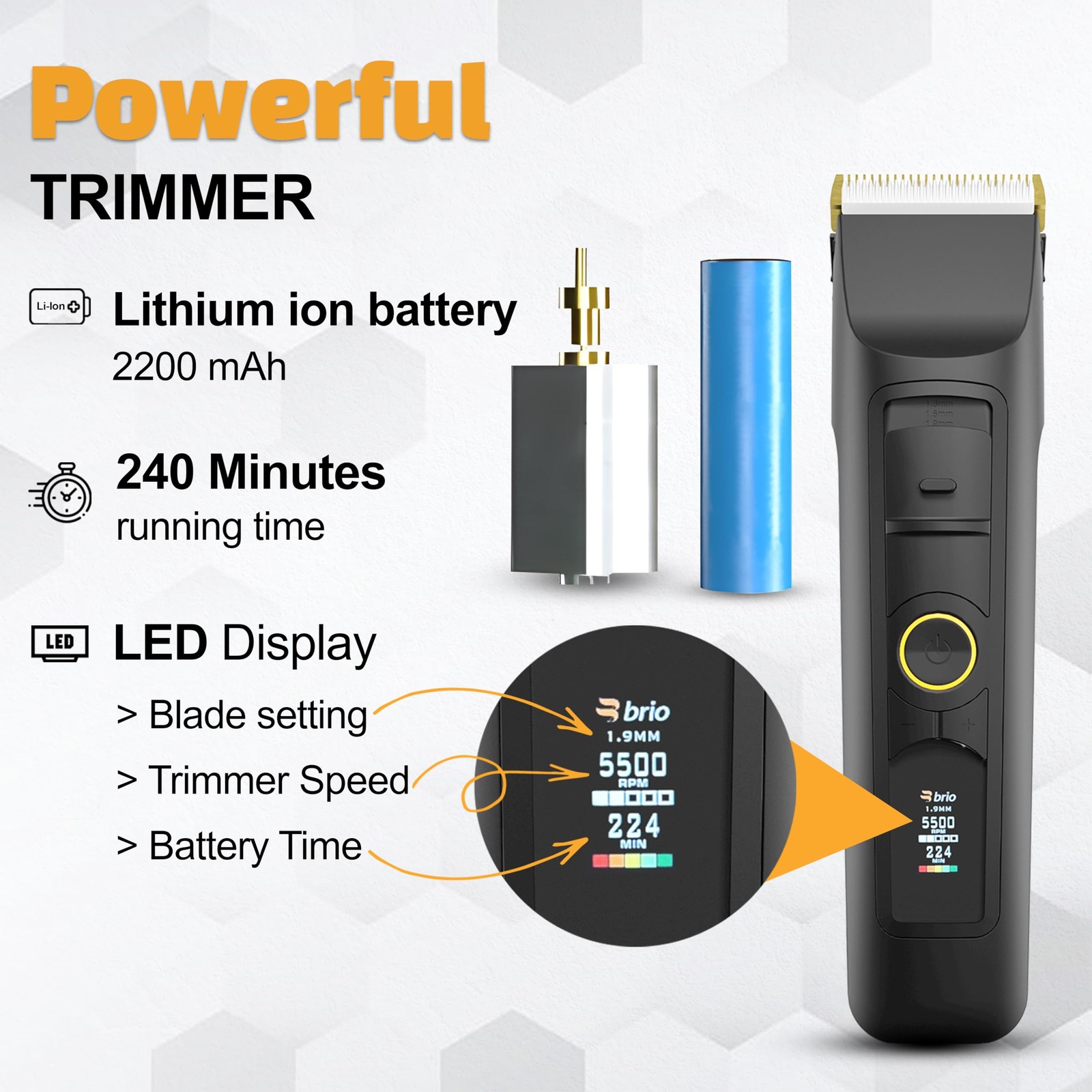 Brio Beardscape V2 Beard Trimmer for Men Professional with Low Friction Ceram…