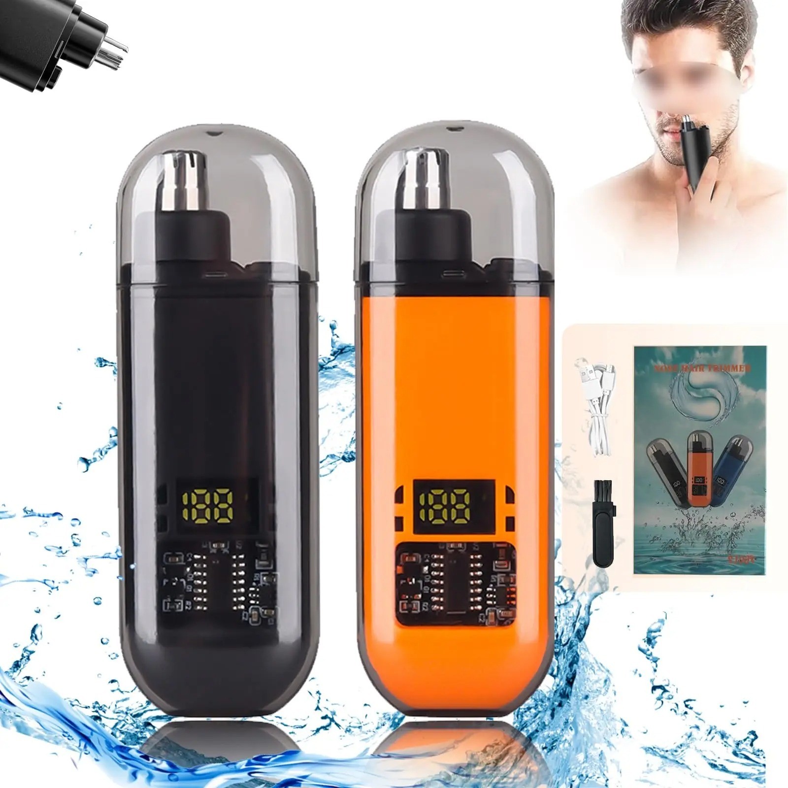 USB Rechargeable Nose Ear Hair Trimmer for Men Portable Clipper Original