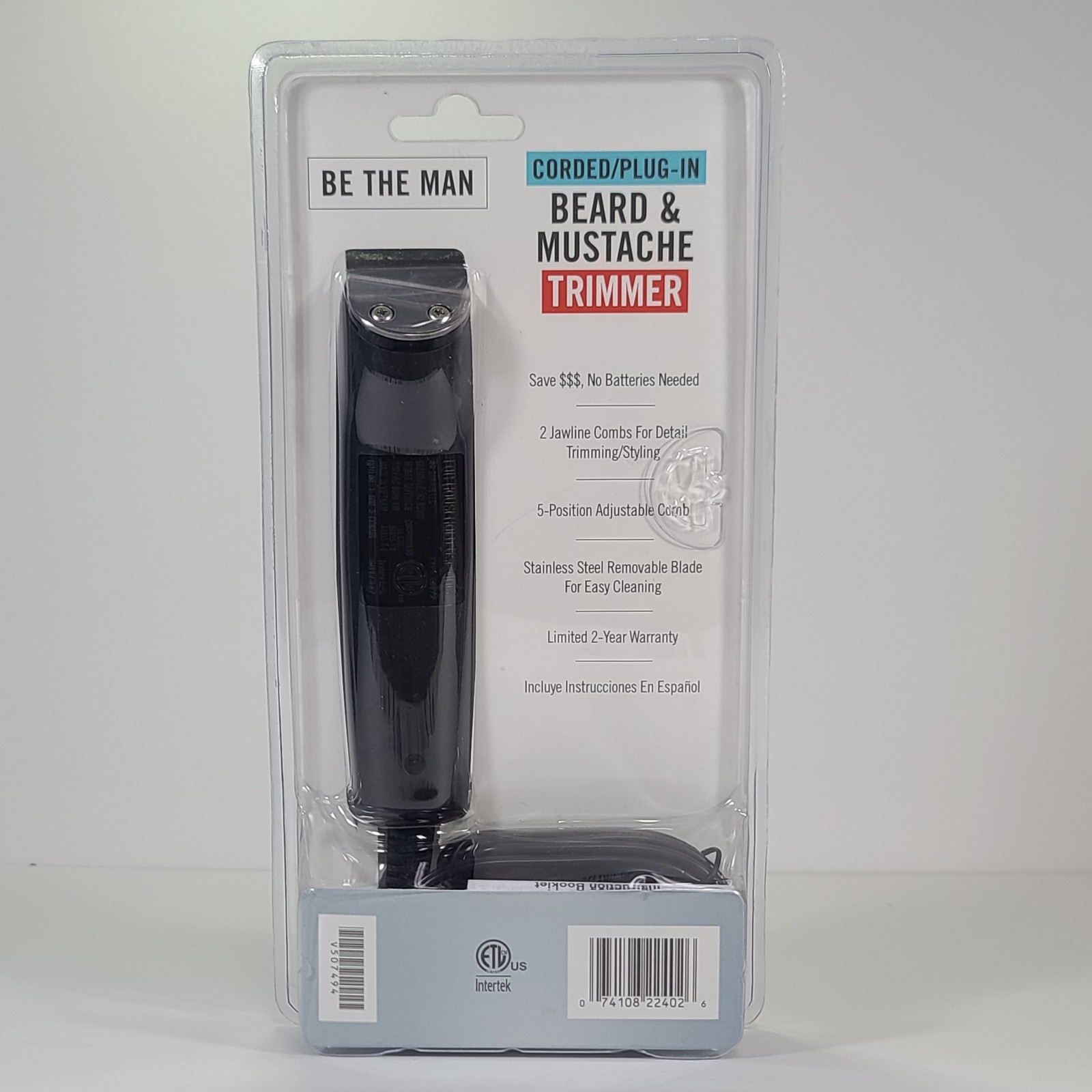 Conair Man Beard & Mustache Hair Corded Detail Trimmer Styling w/ 3 Combs