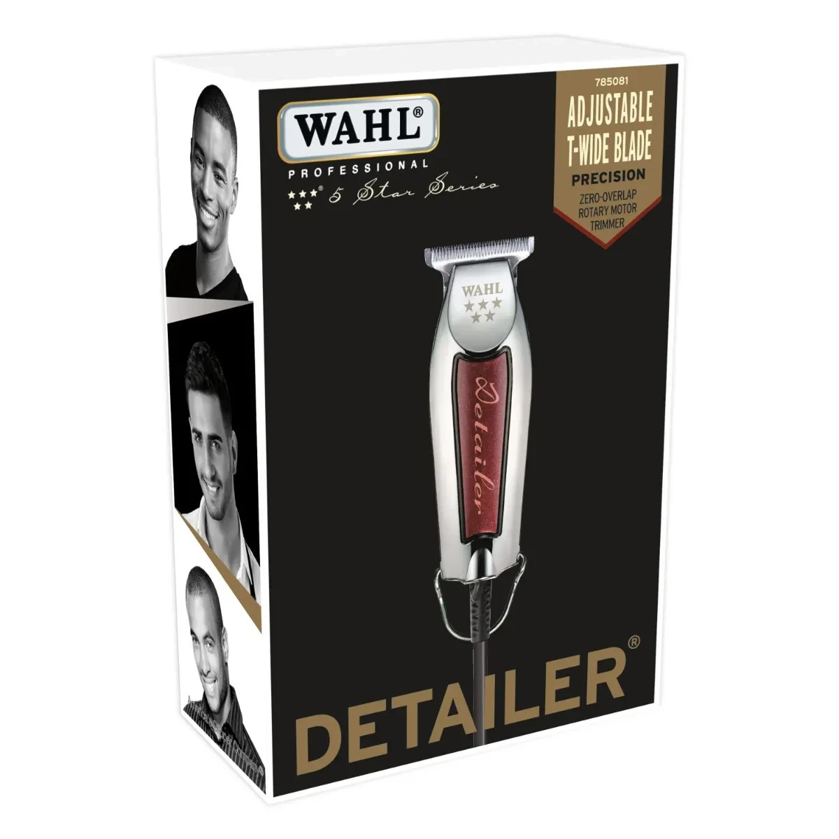 Wahl 5 Star Detailer Trimmer, Burgundy, Adjustable T-Blade, Corded, Rotary Motor