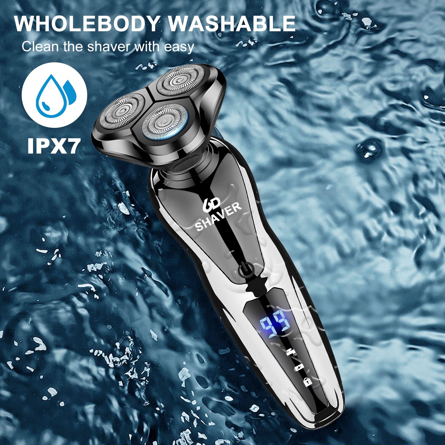 Face Clean Shave – Rechargeable USB, Cordless Electric Shaver Razor for Men