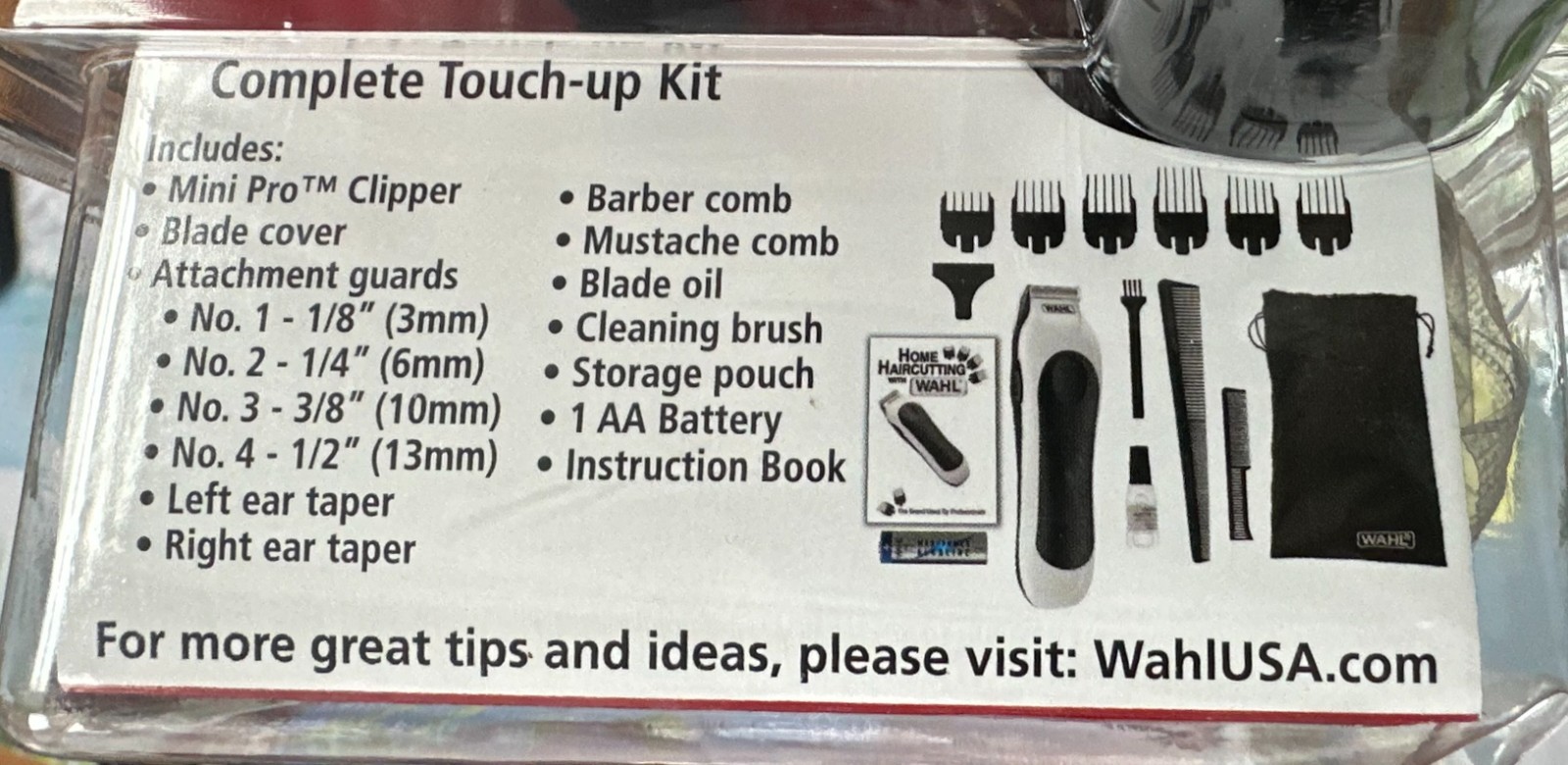 WAHL Mini Pro CORDLESS Compact TOUCH-UP Hair Beard BATTERY Precision Trimmer