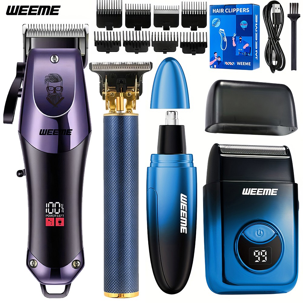 4 in 1 Hair Clippers for Men Professional, Beard Trimmer Shavers Kits & Sets
