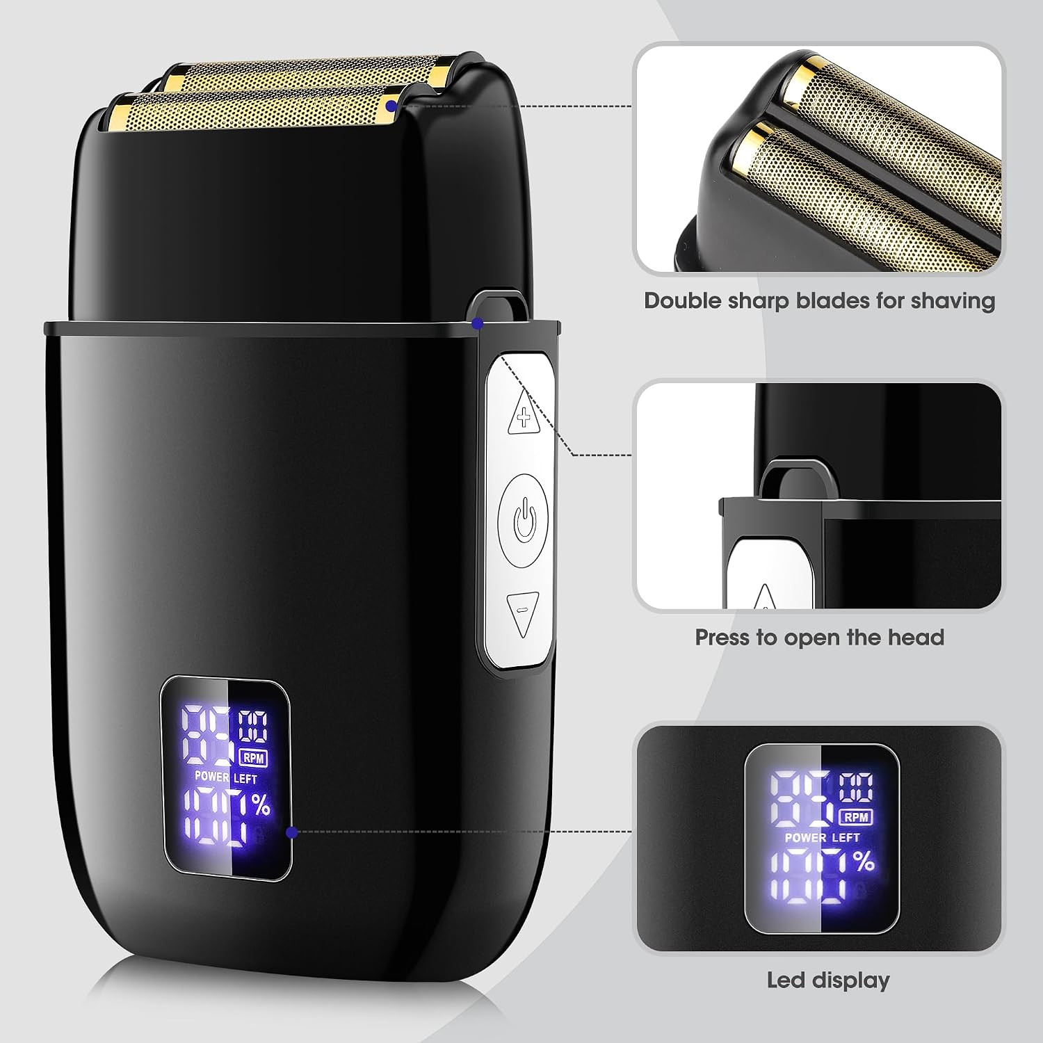Professional Hair Clippers & Trimmers Set with Travel Case for Men