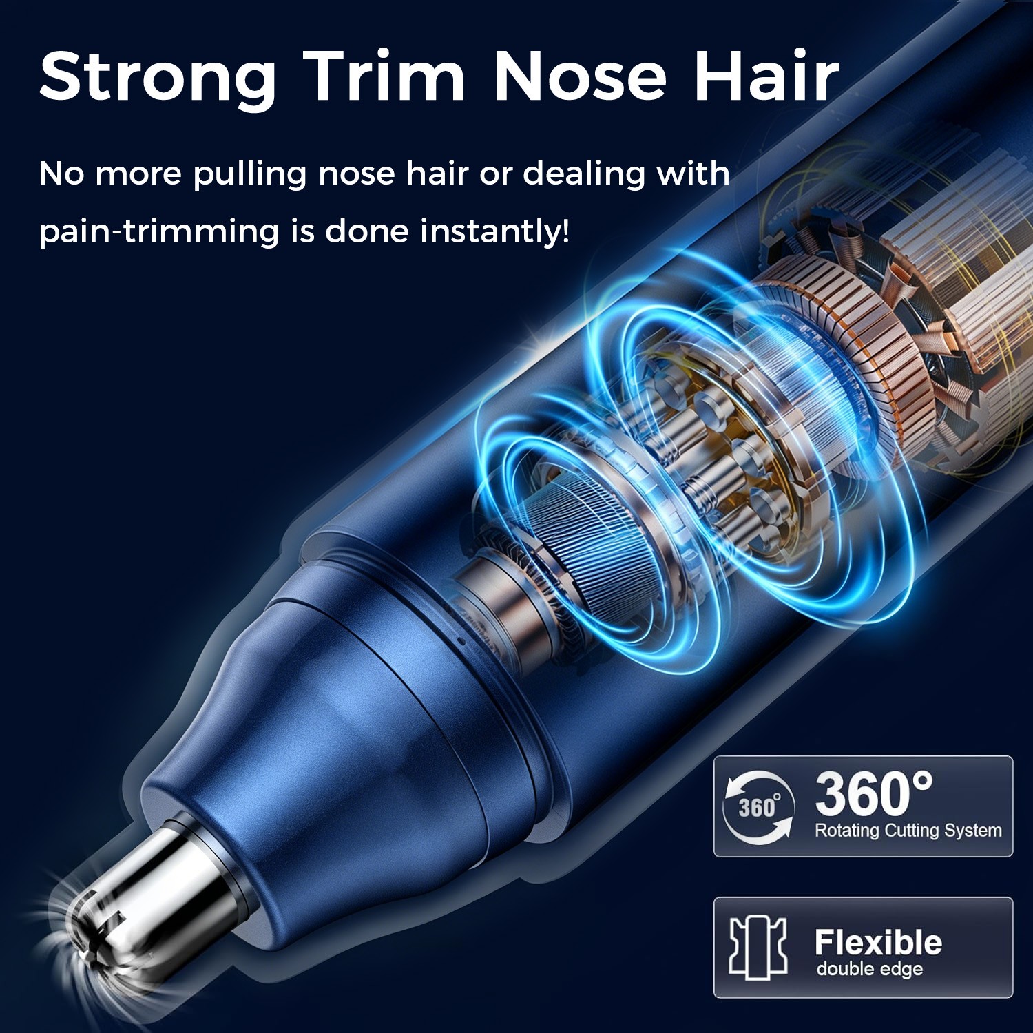 Men Nose Ear Face Neck Eyebrow Hair Mustache Beard Trimmer Shaver Clipper New