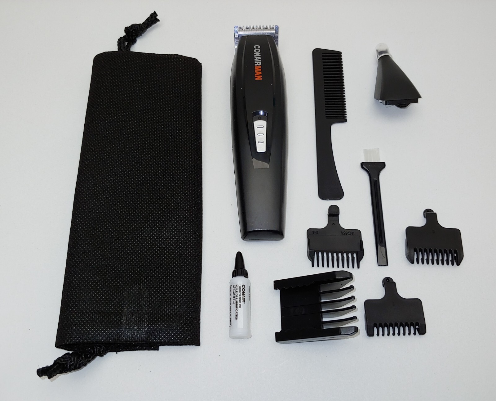 Conair 2 AAA Battery Powered Beard Nose Trimmer Conairman Portable Travel Home