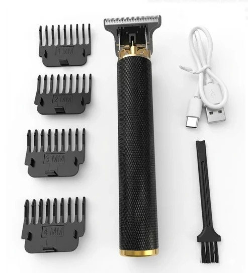 Vintage T9 Cordless Hair & Beard Trimmer Barber Clipper Black Gold for Men