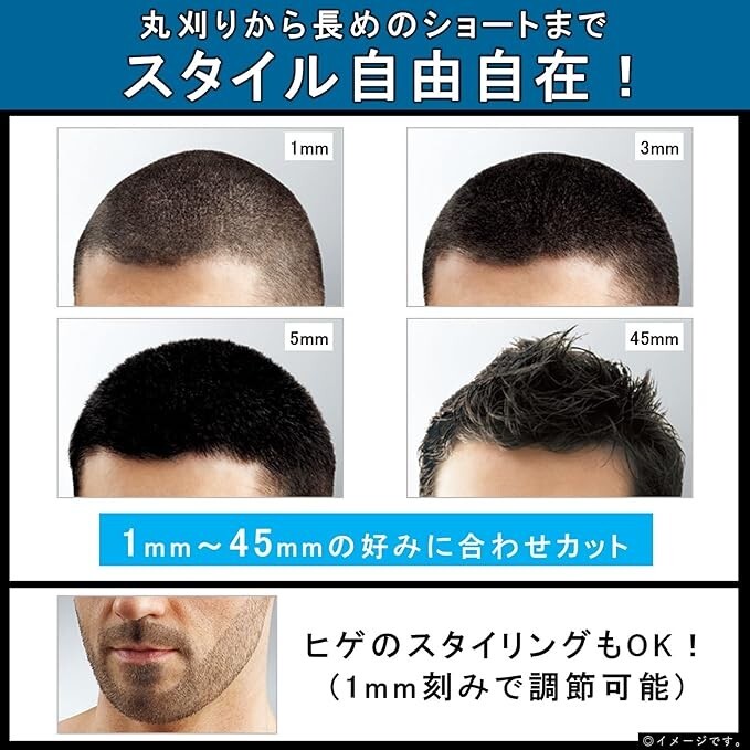 Panasonic ER-GC74-S Men’s gray silver hair cutter for short hair From Japan