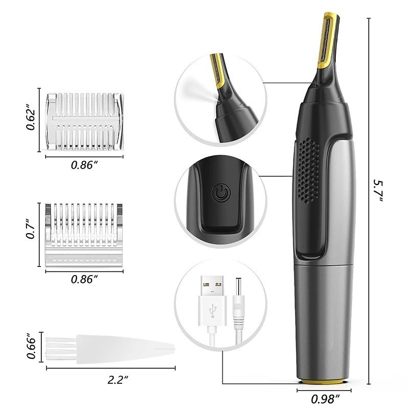 Waterproof Electric Nose & Ear Hair Trimmer for Men – USA
