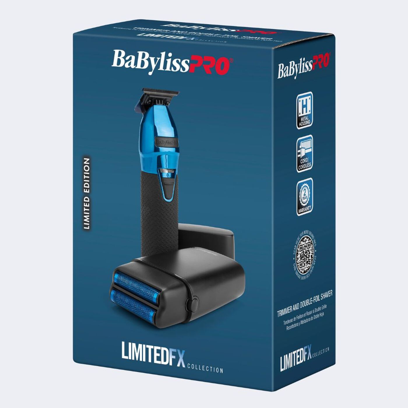 BaBylissPRO LimitedFX Black/Blue Trimmer & Shaver Gift Set #FXDUOFS2TBL