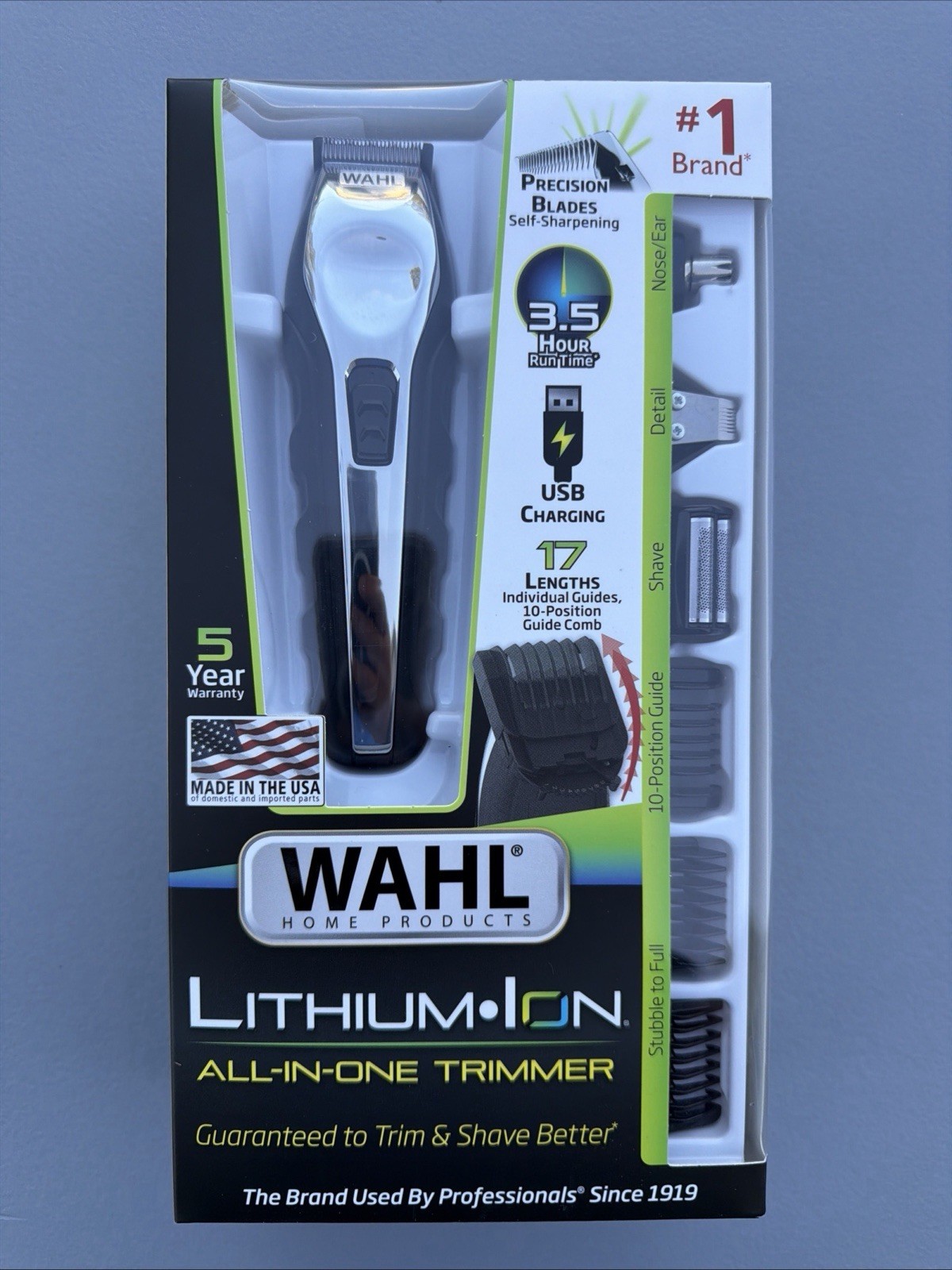 Wahl All In One Lithium Ion Trimmer Black/Silver 9888L – Free Shipping