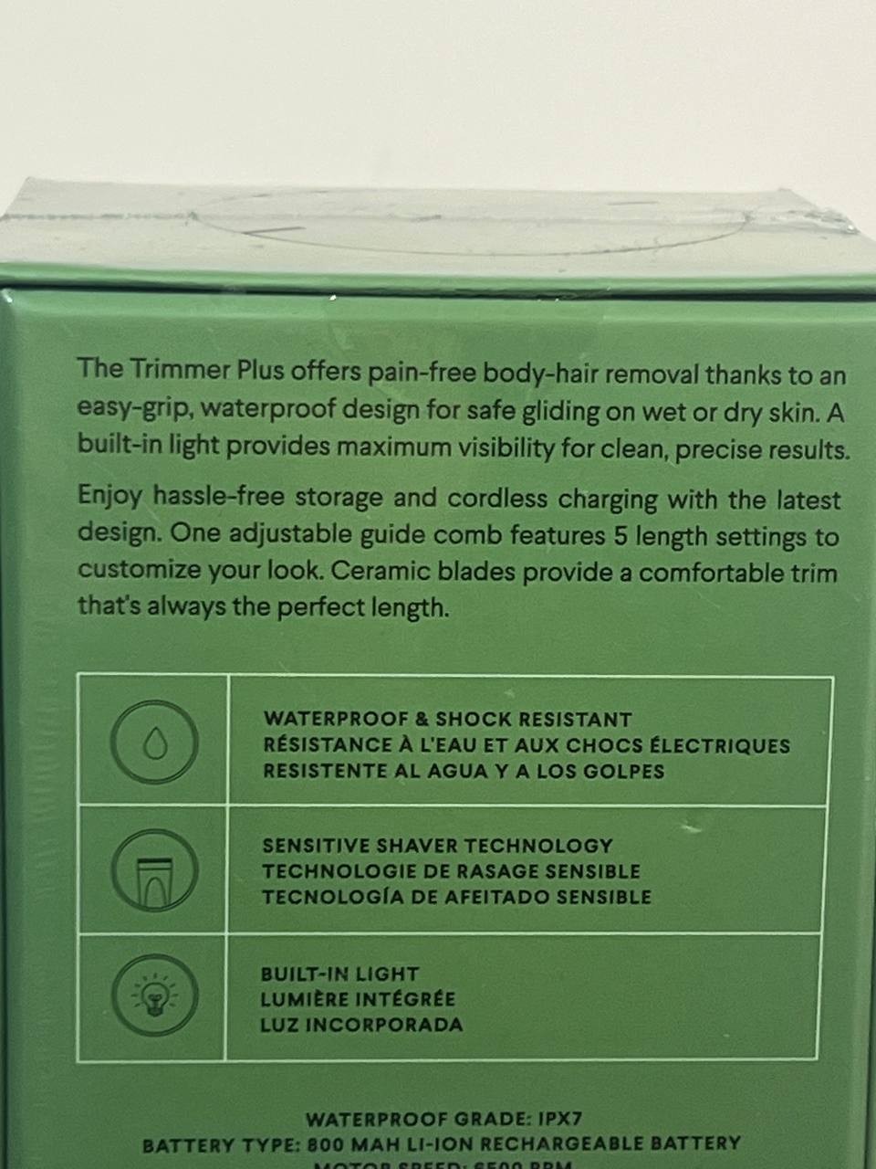 Meridian The Trimmer Plus Body Hair Trimmer Ocean New with Tags