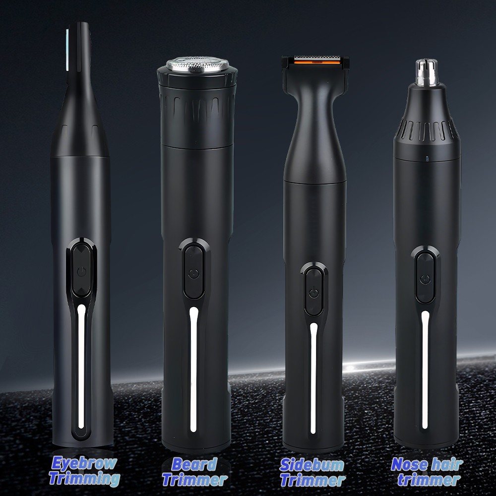 4in1 Electric Nose Ear Hair Trimmer Face Eyebrow Mustache Beard Shaver Clipper