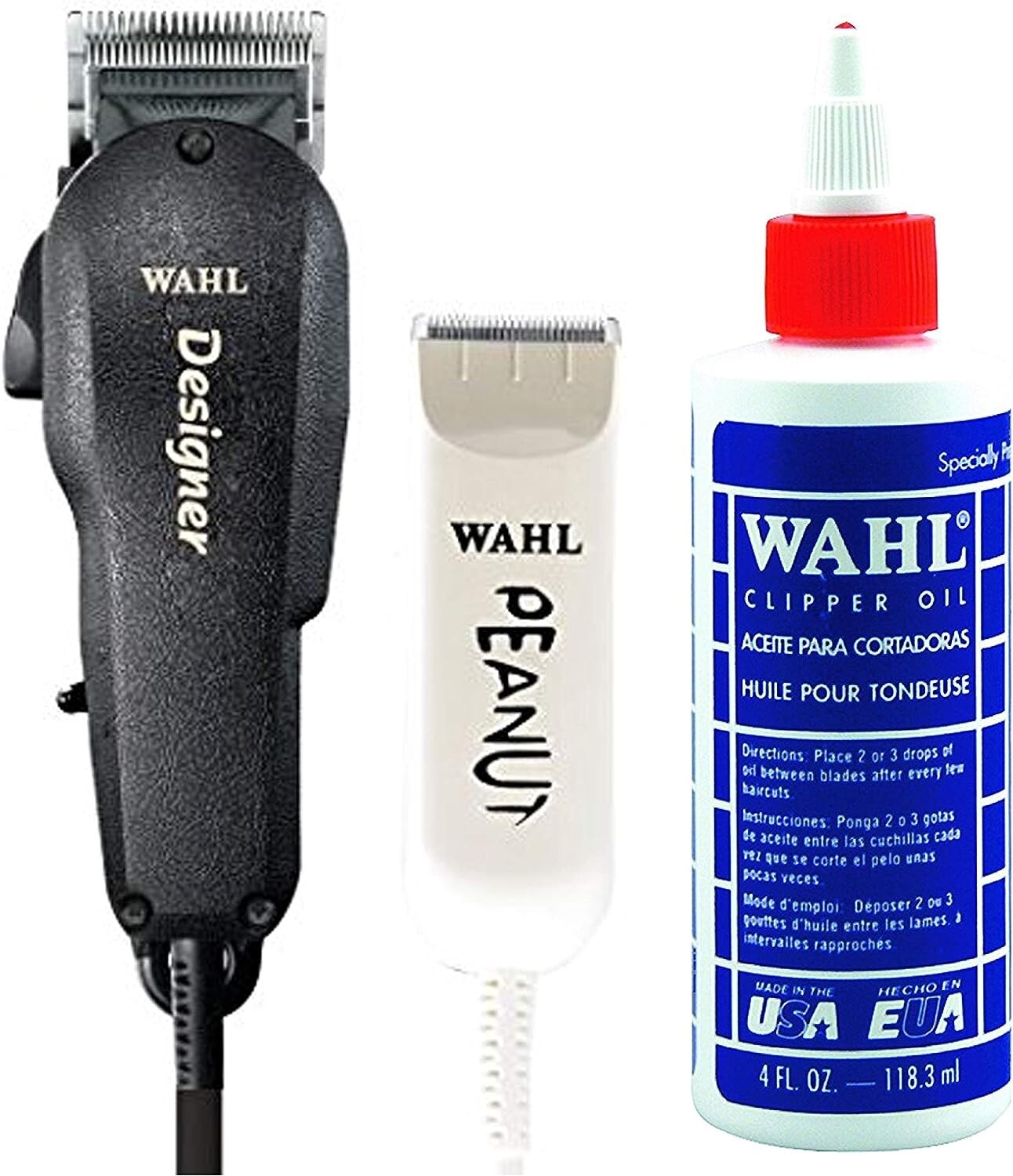 Wahl All Star Combo Designer Clipper Peanut Trimmer – 8331 with Oil 4 oz