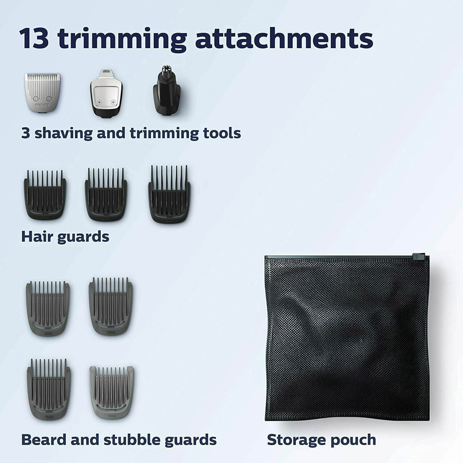 Philips Norelco Multigroom Hair Clipper Head Face Beard Nose Trimmer Electric*