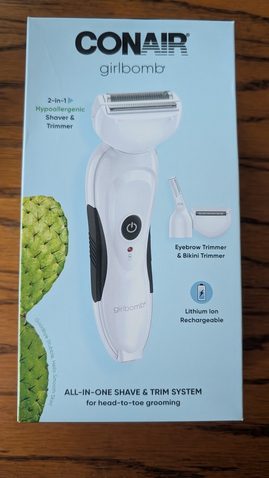 CONAIR Girlbomb – 2 in 1 Hypoallergenic Shaver and Trimmer System – Brand New