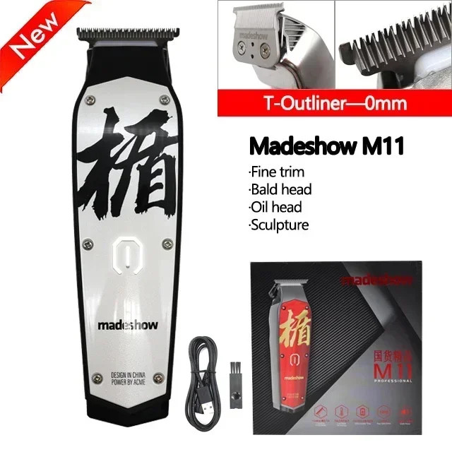 Madeshow M10+ M11 Pro Hair Clipper — 7000RPM Oil Head Trimmer, Ceramic Blade