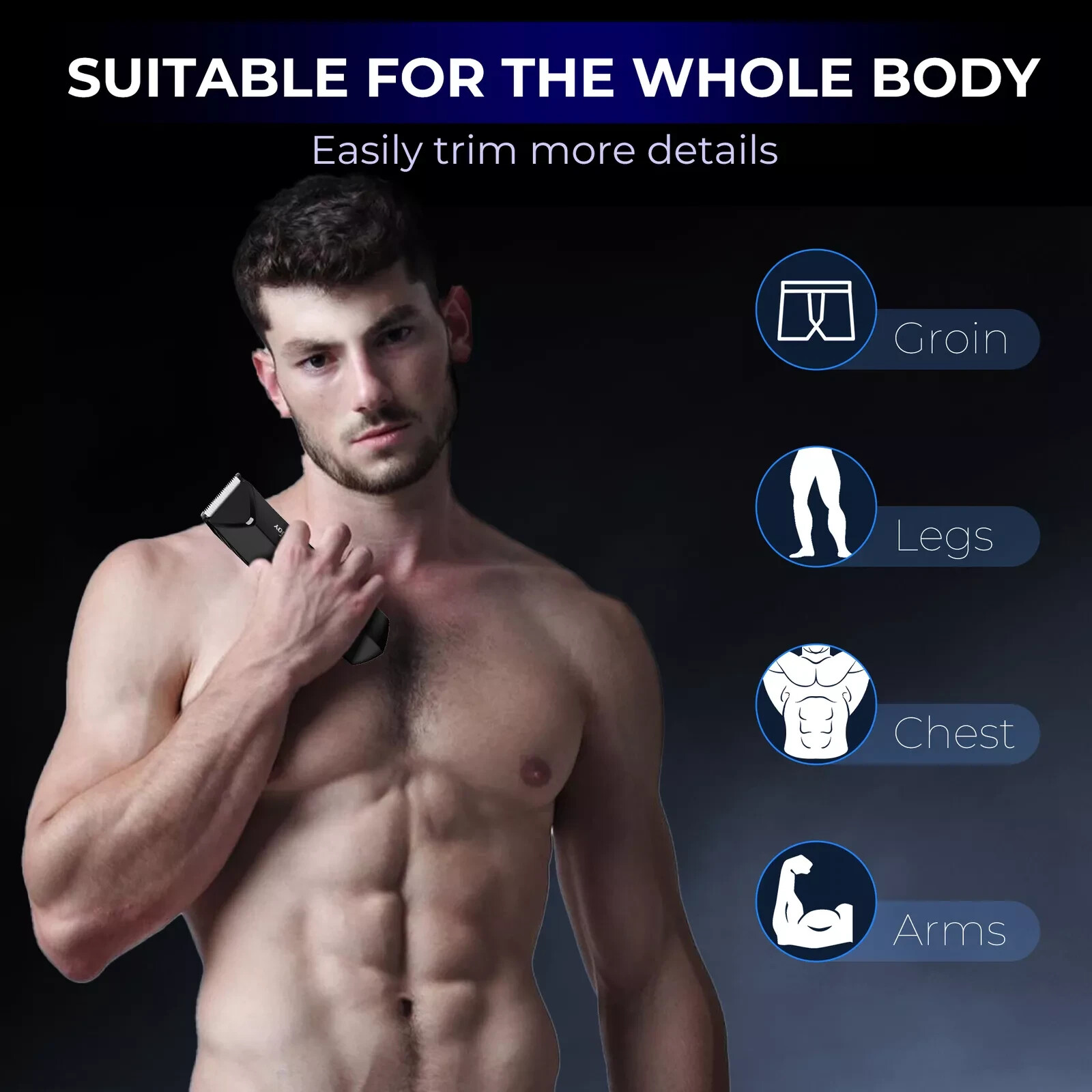 Manscape Groin Hair Trimmer for Men’s Electric Ball Trimmer Wet/Dry Body Shaver