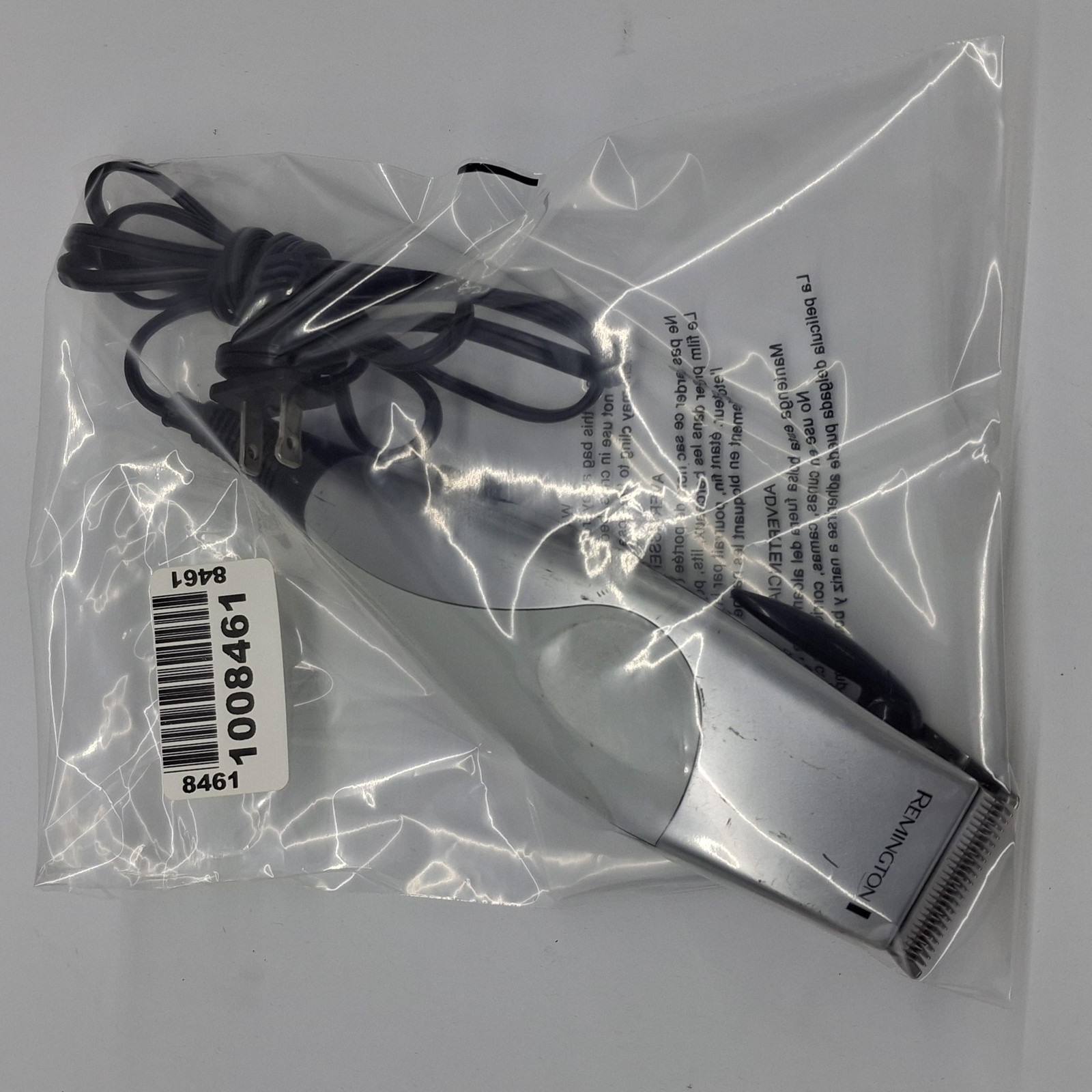 Remington HC-1050 Clipper Silver Electric Men Non-Slip Grip Corded