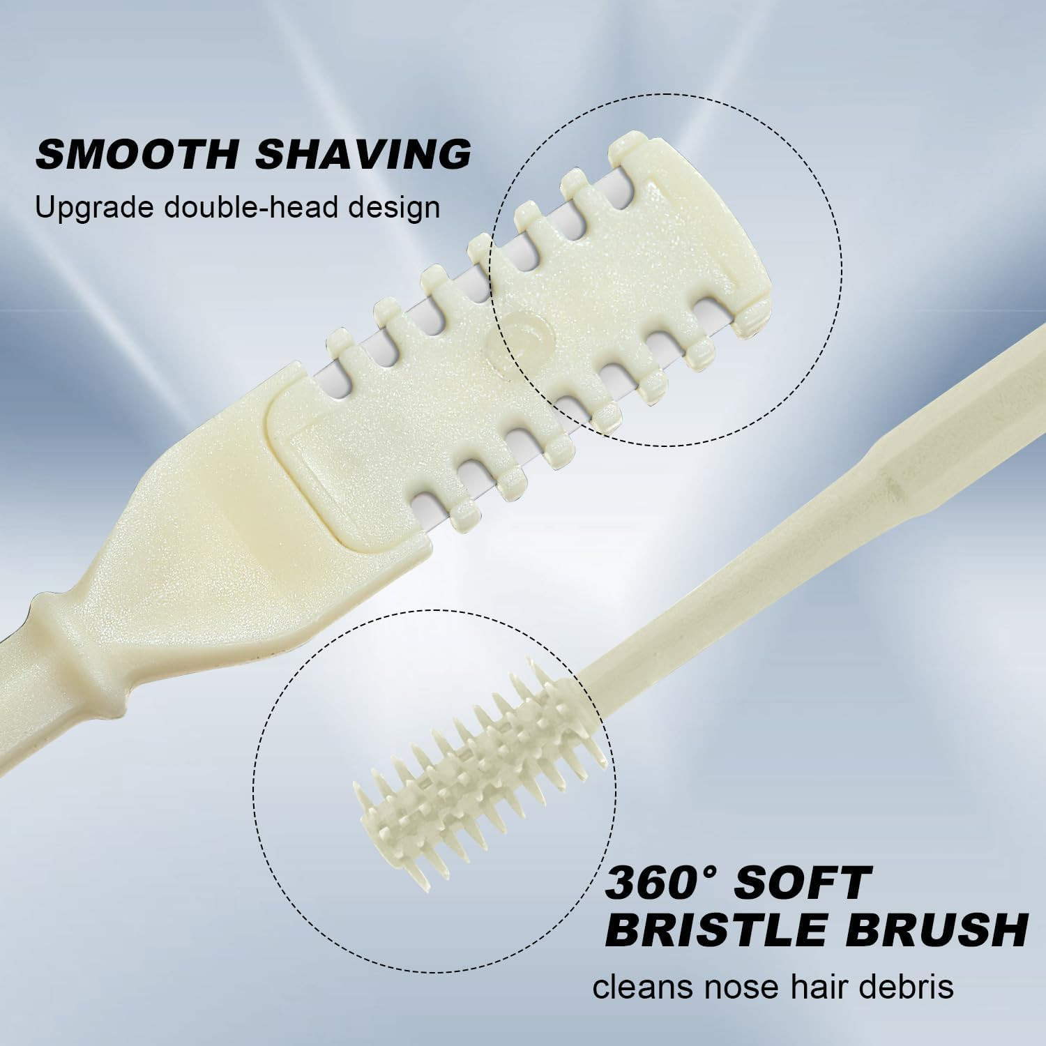 PSKZNSZ 5 Pcs Manual Nose Hair Trimmer, 2-In-1 Double-Sided Nostril | Hair Remov