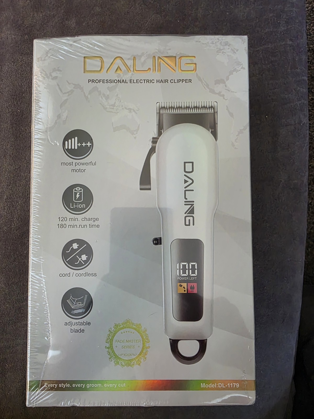 DALING DL-1179 Hair Clipper Cordless Rechargeable Adjustable Blade LED Display