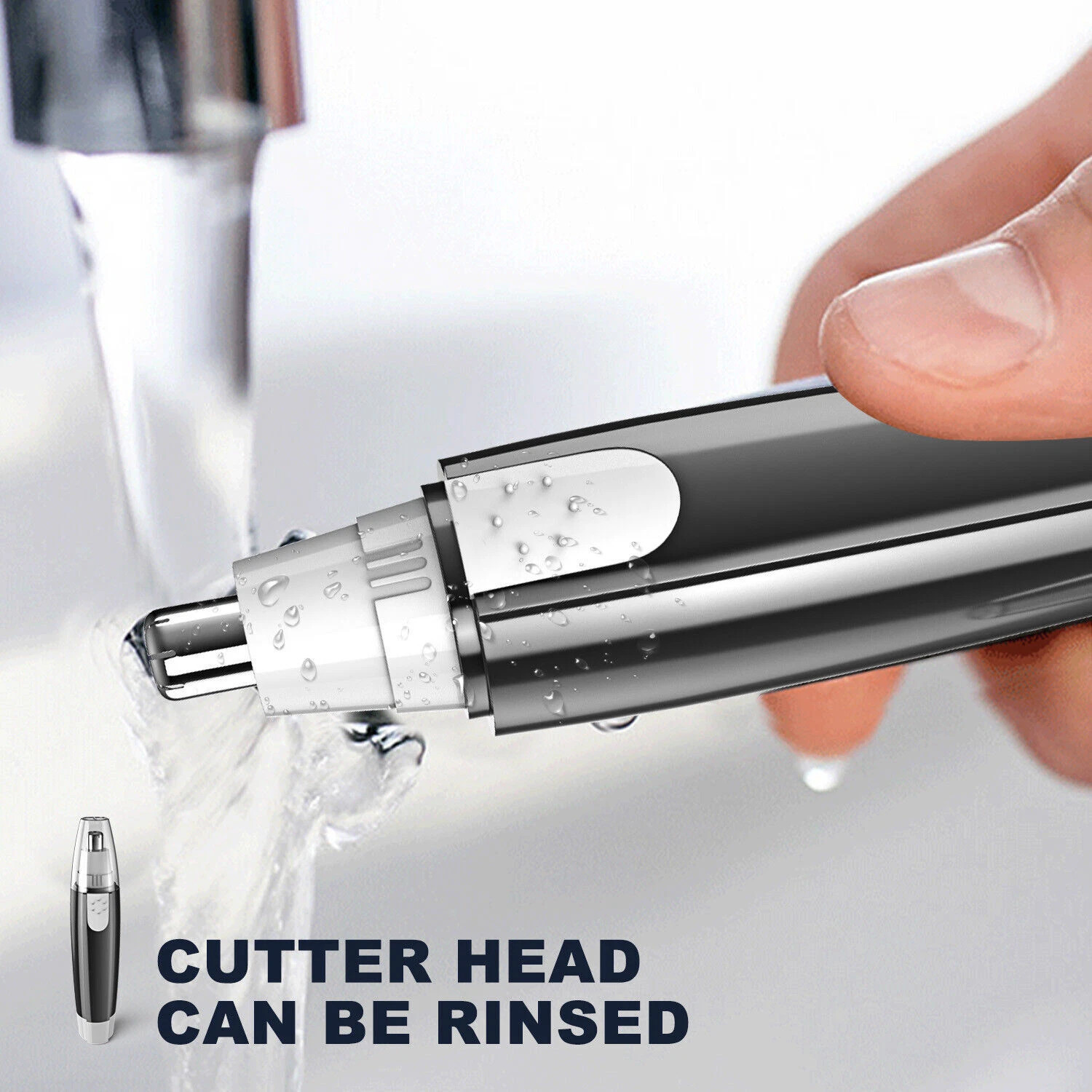 Hot Men Nose Ear Face Neck Eyebrow Hair Mustache Beard Trimmer Shaver Clipper