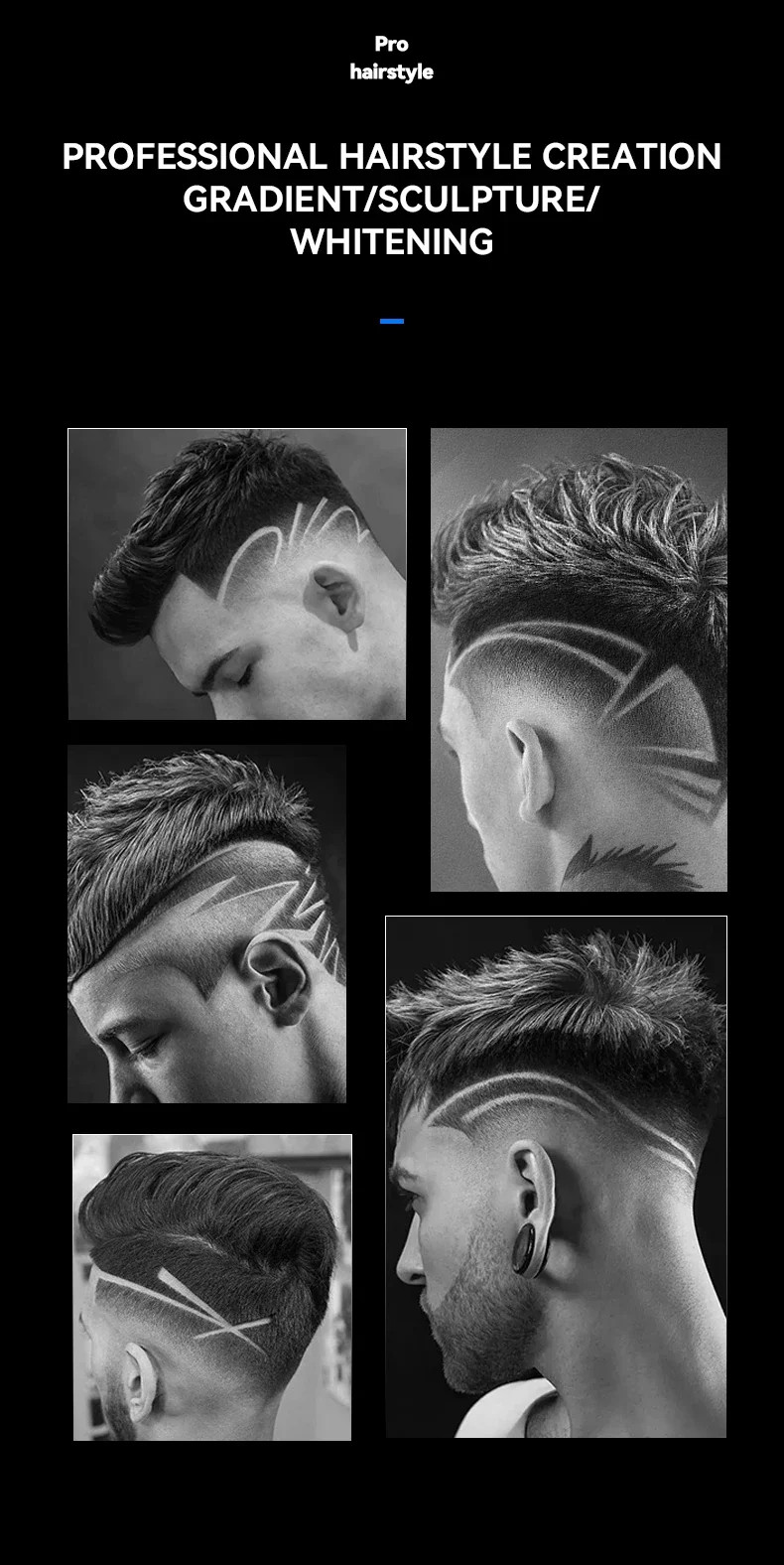 ✅ Mens Hair Trimmer 0mm Zero Gap Cordless Electric Detailer Barber Kemei 2293