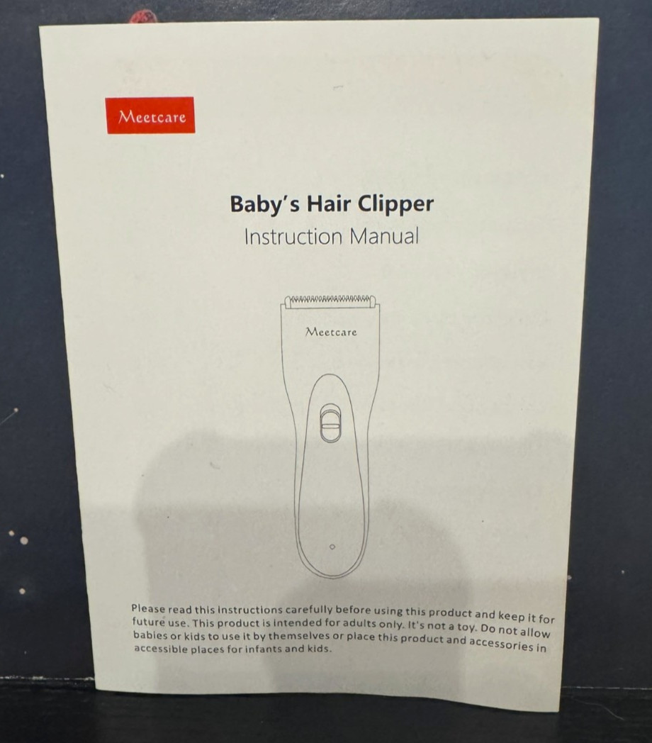 Meetcare Baby Hair Clippers Ceramic Blade Electric Kids Hair Trimmer 2.0 IPX7