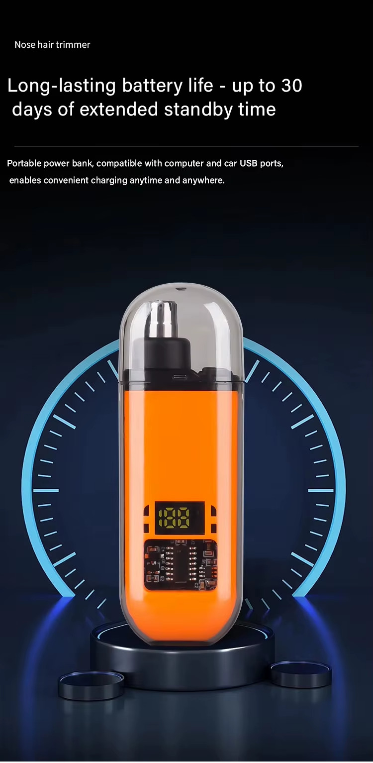Nose Ear Hair Trimmer for Men – USB C Rechargeable Portable Fast Charge, Compact