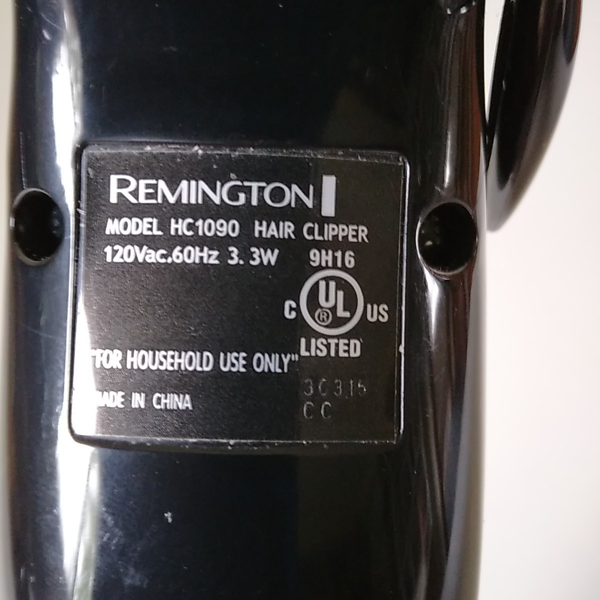 Remington HC1090-Corded Hair Clipper-Clipper Main Unit Only-Works