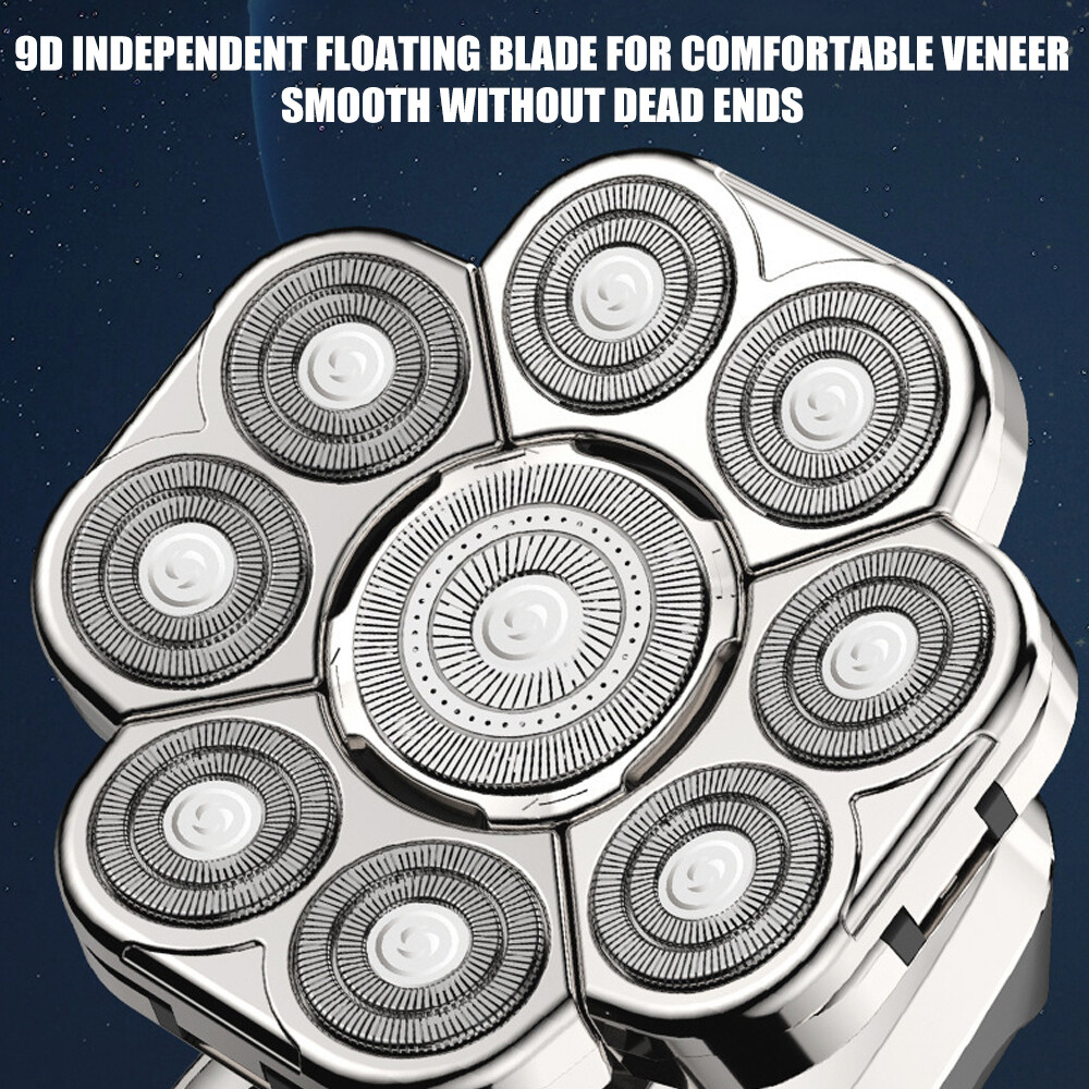 6in1 Electric Shaver Wet/Dry Trimmer Rotary Razor Beard Shaving USB Rechargeable