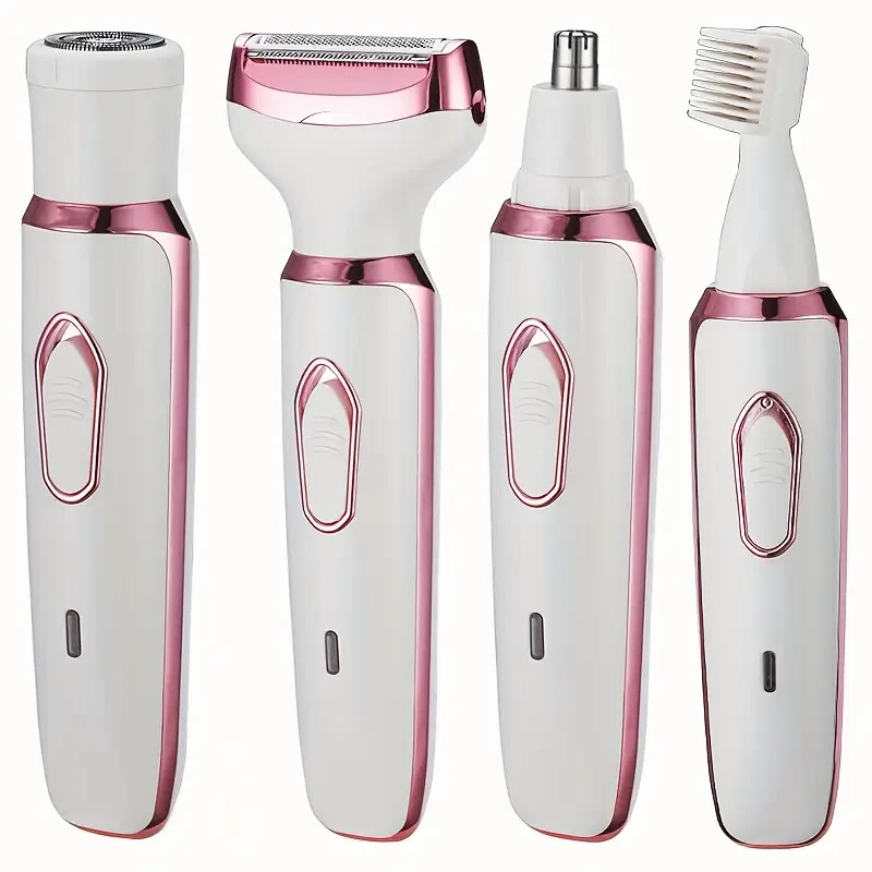4 in 1 Women Electric Grooming Kit Body Hair Remover Nose Hair Bikini Trimmer