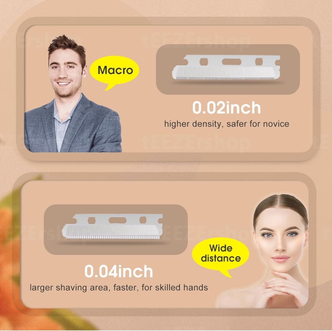 Eyebrow Razor,Face Facial Fuzz Razor for Men Beard Trimmer Shaper with 20 Blades