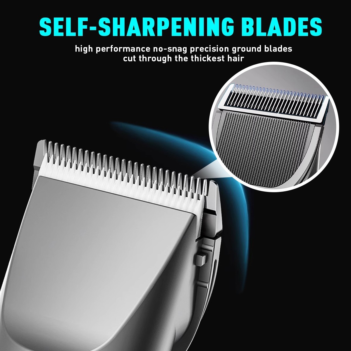 Professional Home Electric Hair Clipper Set w/Digital Display, USB Fast Charging