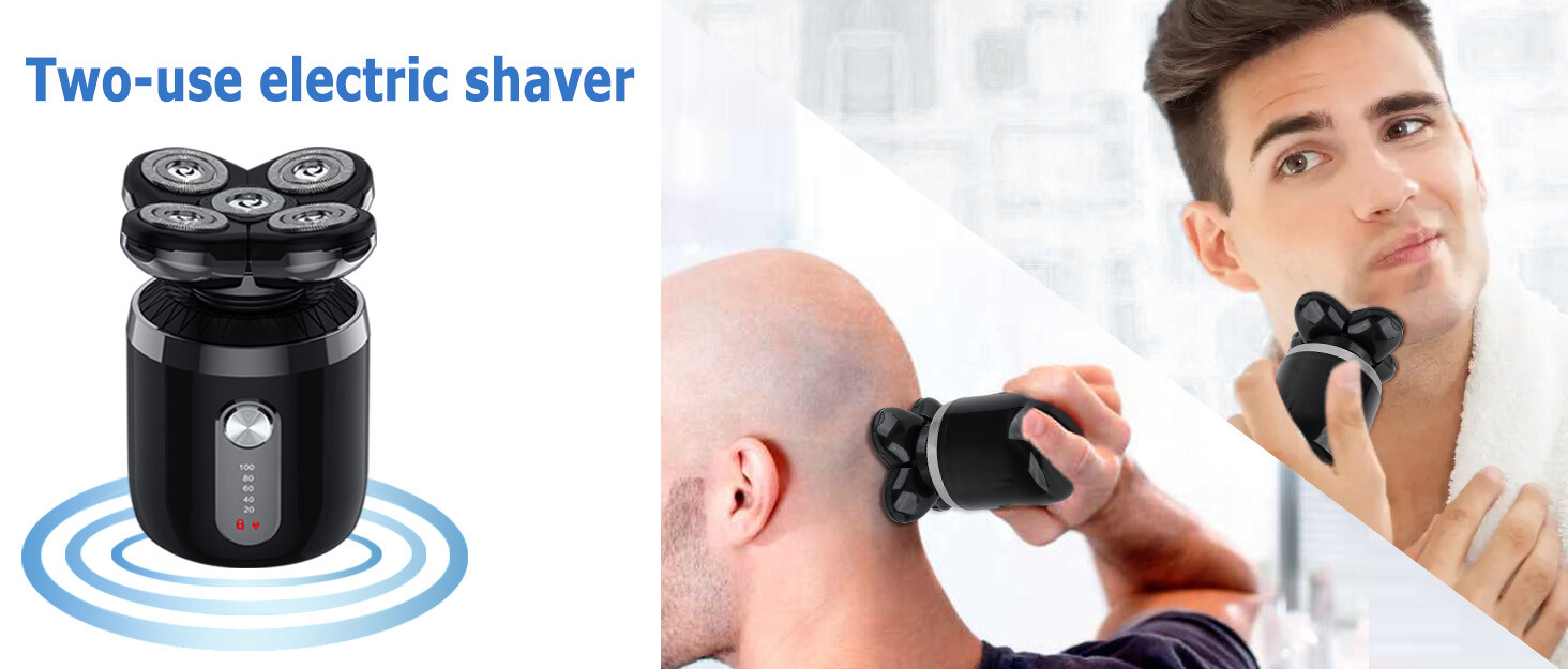 Cordless Electric Hair Remover Shavers Bald Head Razor Smooth Skull Cord Wet Dry