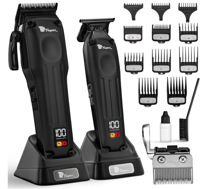 New Seal Fagaci Professional Hair Clippers DLC Blade High Torque Vector Motor
