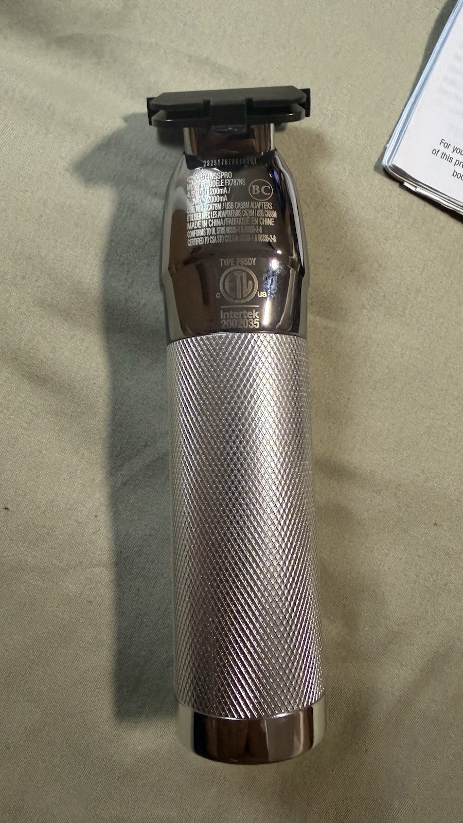 Brand New Unused Genuine BaByliss PRO SilverFX Lithium Outliner Trimmer FX787NS