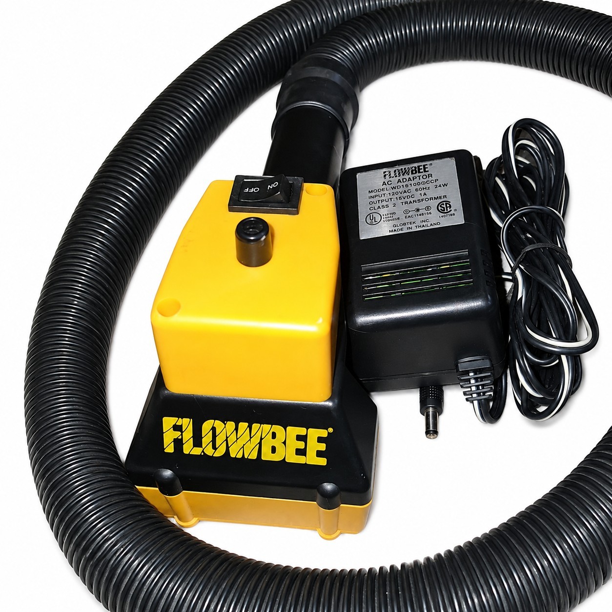 Flowbee Haircutting System Handpiece 80″ Hose AC Adapter WD1G1000CCP Tested