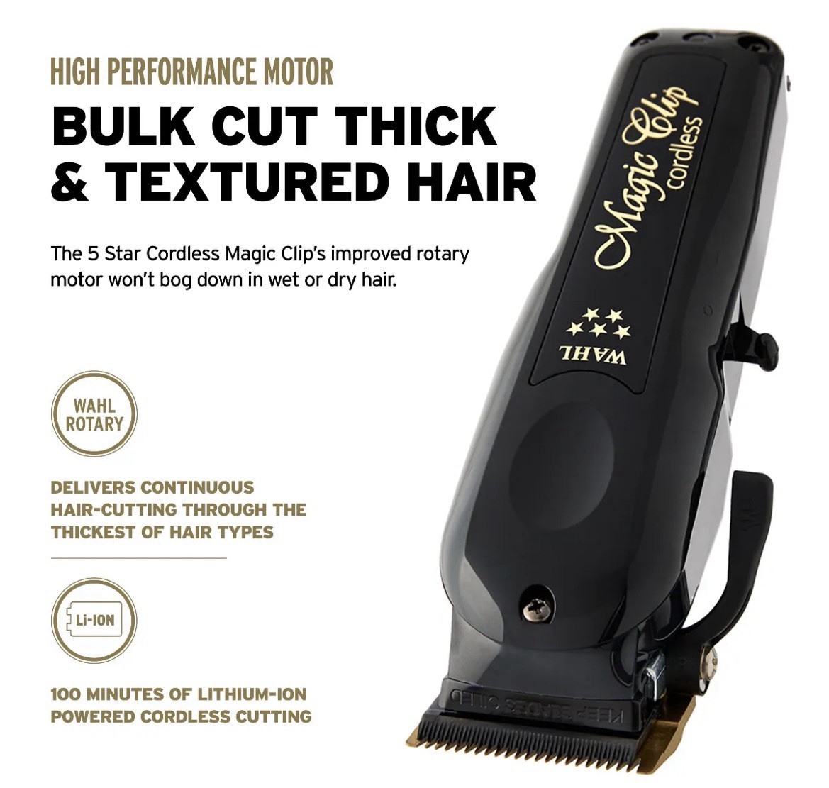 Wahl Cordless Barber Combo Clipper/Detailer Trimmer – Black (3025397)