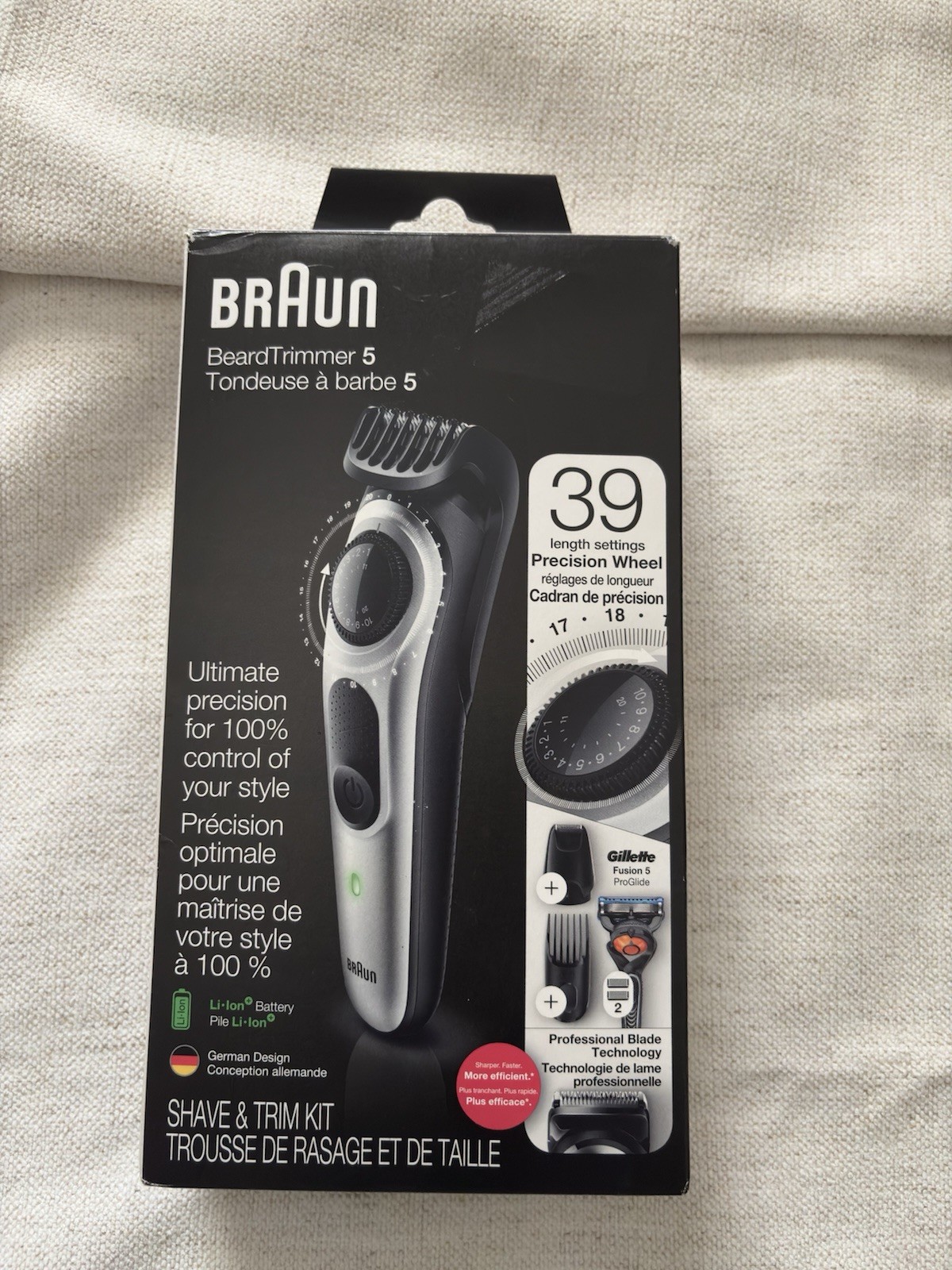 Braun BeardTrimmer 5 BT5265 Trimmer Cordless Wet/Dry 0.5-20mm Black/Silver