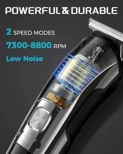 USA Stainless Steel Electric Shaver Lithium Ion 2.0+Beard Trimmer for Men/Barber