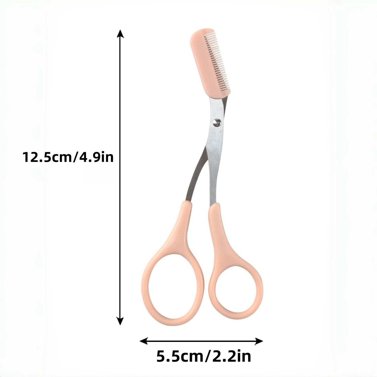 1-Piece Eyebrow Trimmer Scissors Kit – Grooming Set with Comb for Men & Women