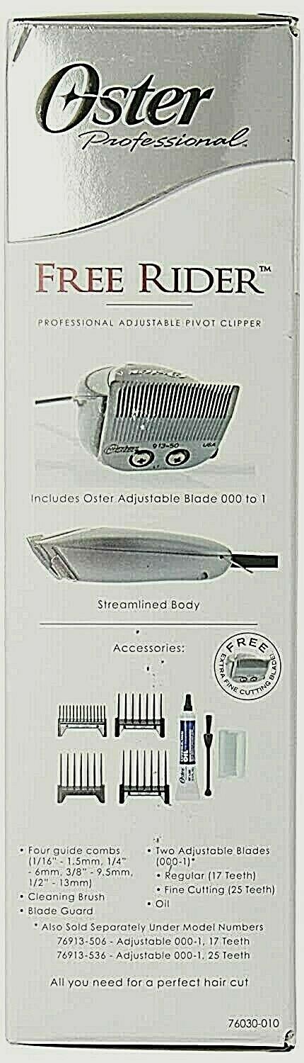 Oster Professional Motor Clipper Shaving Trimmer Free Rider Pivot Blades